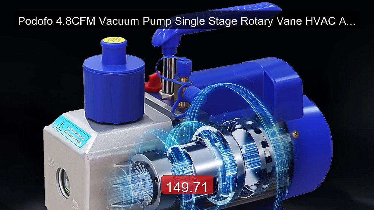 Podofo 4.8CFM Vacuum Pump Single Stage Rotary Vane HVAC AC Ai... -- Amazing Value 2026 | Must Have!