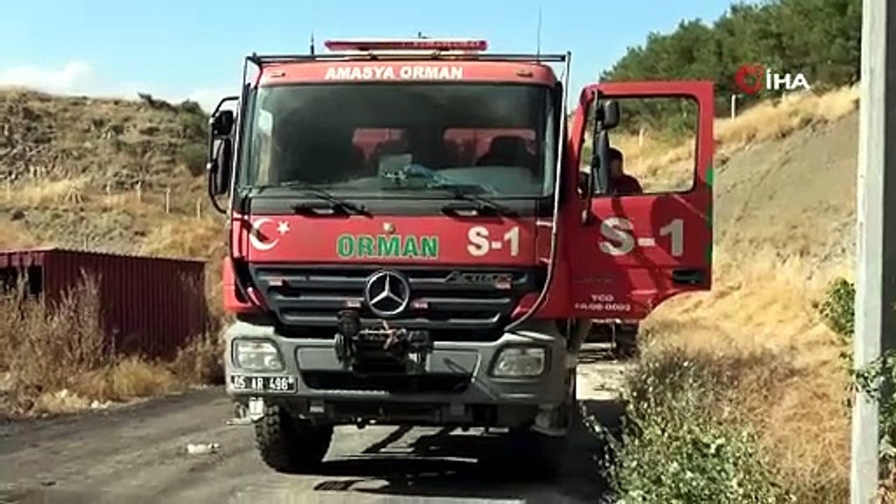 Amasya’da çöp depolama alanında yangın çıktı