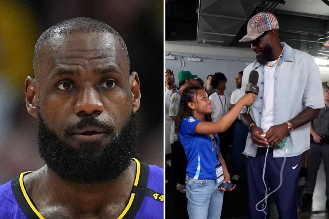 Pequeña reportera hace que LeBron James hable del apoyo que sostiene su carrera