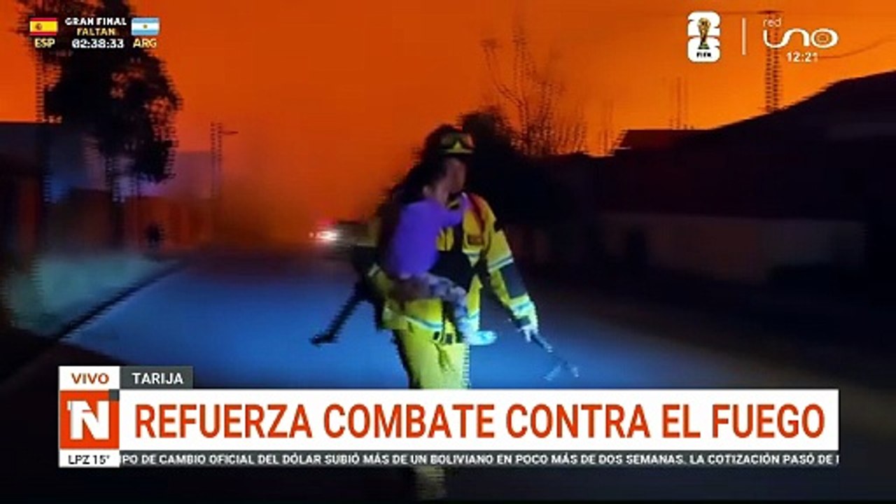 TARIJA REFUERZA COMBATE CONTRA EL FUEGO