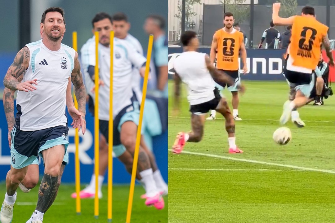 La entrada de Otamendi sobre Messi en el entrenamiento genera preocupación antes de la final