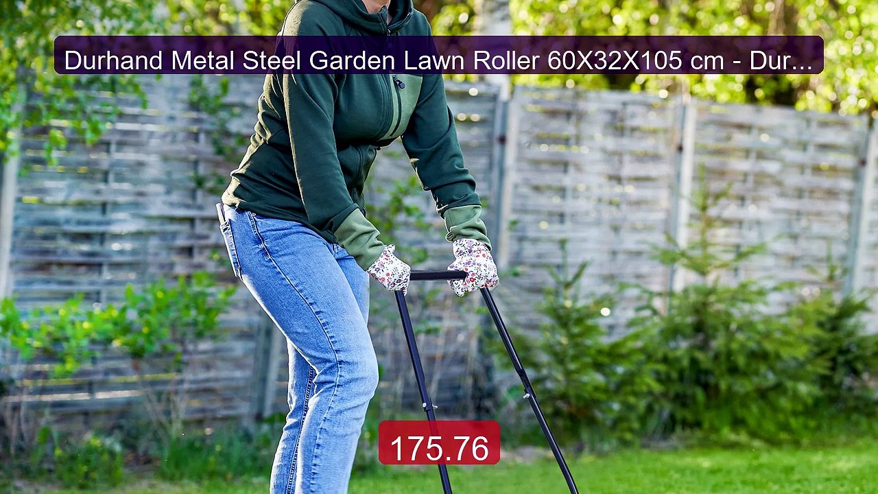 Durhand Metal Steel Garden Lawn Roller 60X32X105 cm - Durhand. Black -- Best Deal 2026 | Shop Now!