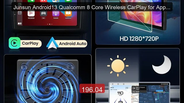 Junsun Android13 Qualcomm 8 Core Wireless CarPlay for Apple... Top Pick 2026 | Unbeatable Price!