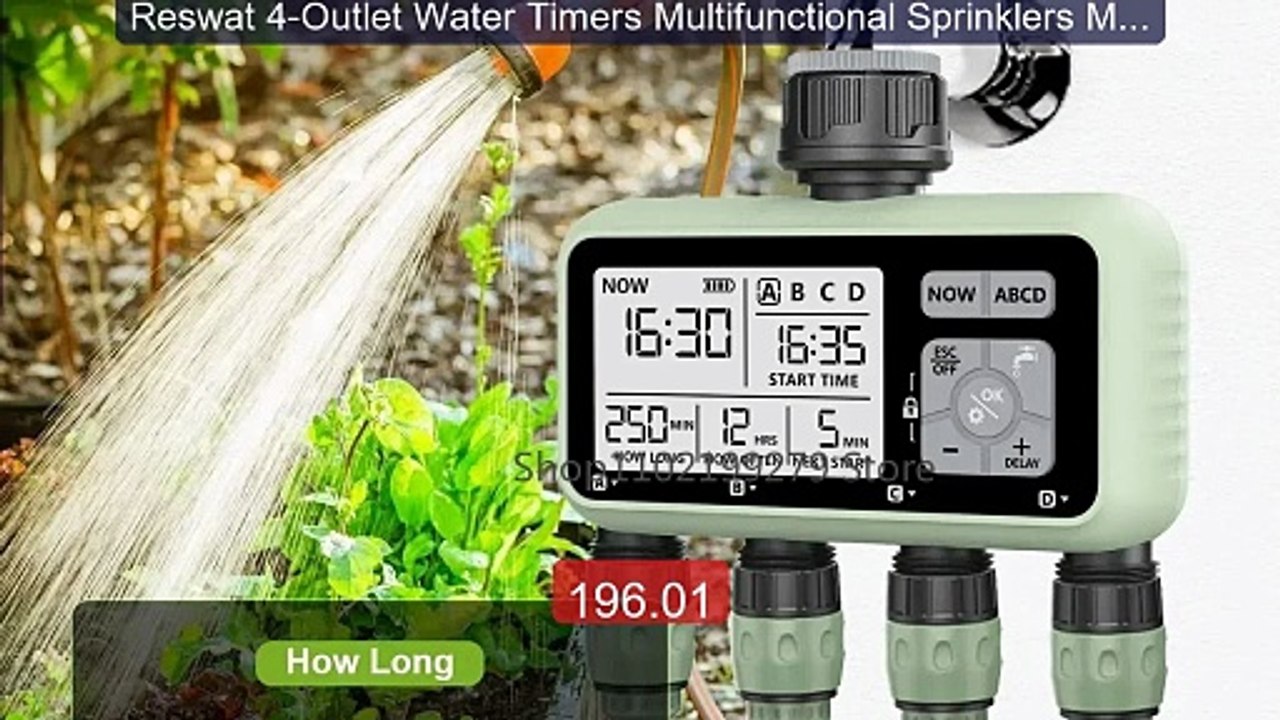 Reswat 4-Outlet Water Timers Multifunctional Sprinklers Multi Size... -- Best Deal 2026 | Shop Now!