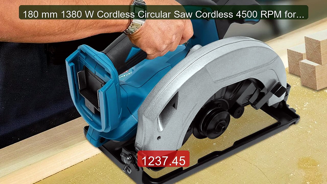 180 mm 1380 W Cordless Circular Saw Cordless 4500 RPM for 18 V... -- Hot Deal 2026 | Limited Offer!
