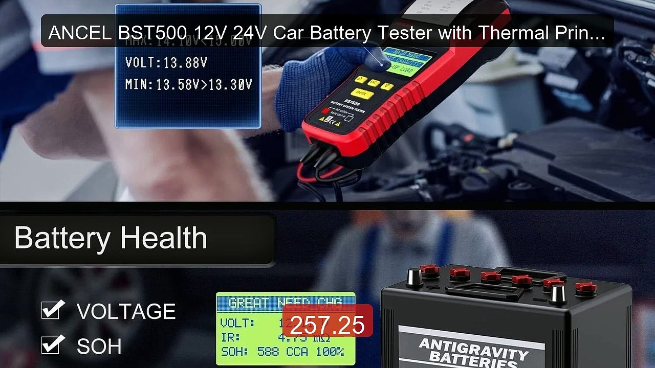 ANCEL BST500 12V 24V Car Battery Tester with Thermal Printer, Cran... -- Best Deal 2026 | Shop Now!