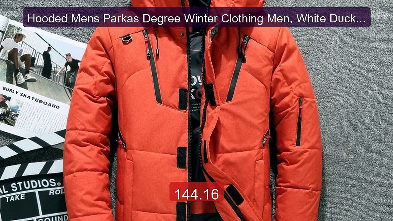 Hooded Mens Parkas Degree Winter Clothing Men, White Duck Goos... -- Hot Deal 2026 | Limited Offer!