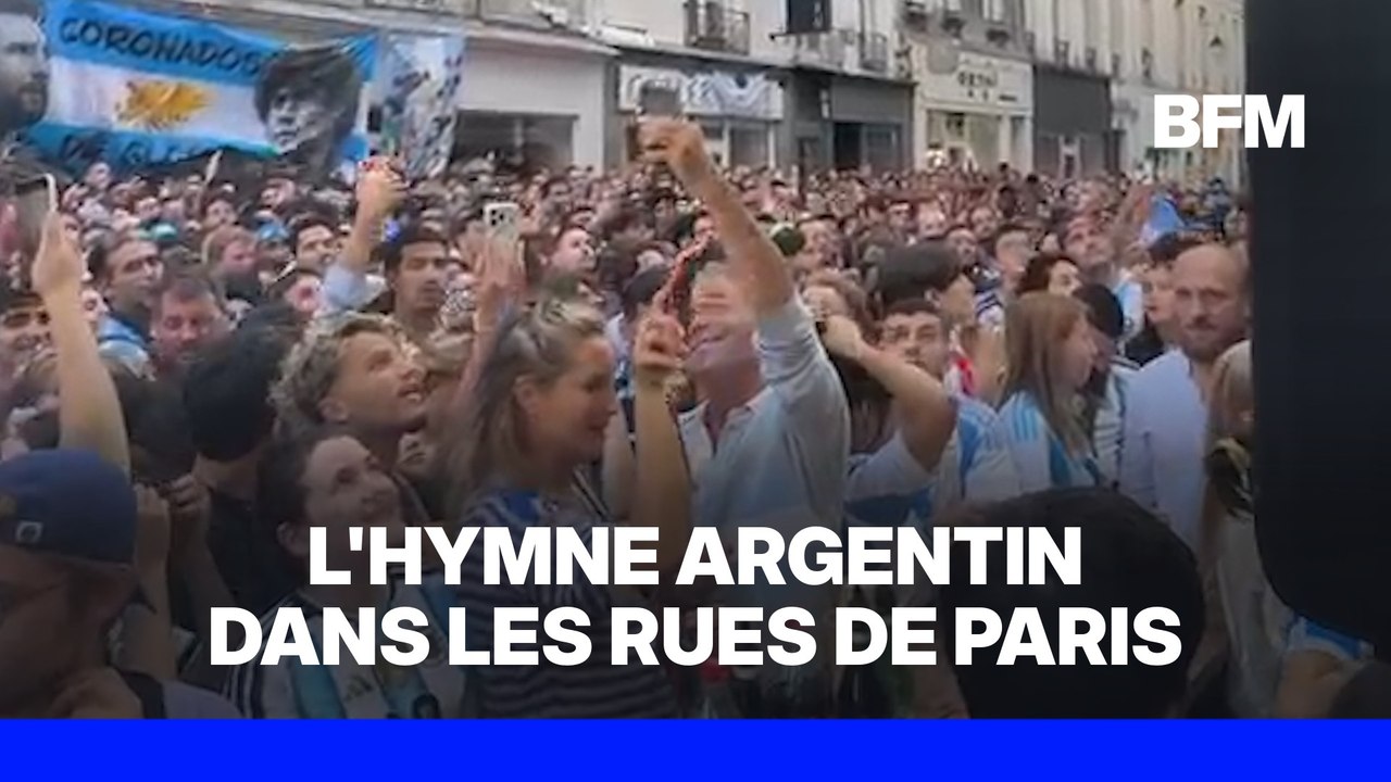 L'hymne argentin retentit dans les rues de Paris avant le début de la finale
