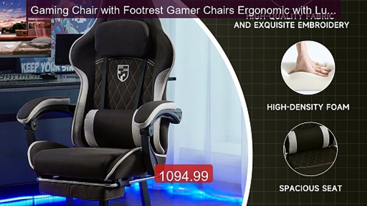 Gaming Chair with Footrest Gamer Chairs Ergonomic with Lumbar ... -- Hot Deal 2026 | Limited Offer!