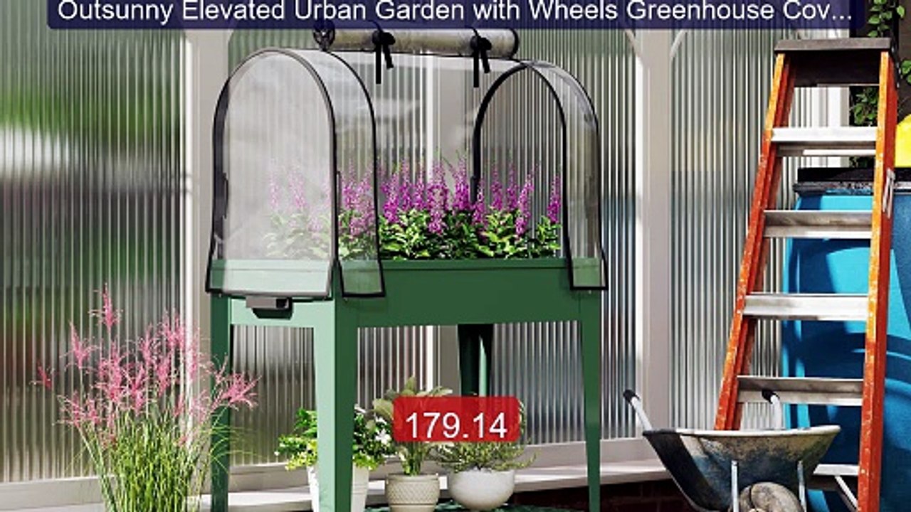 Outsunny Elevated Urban Garden with Wheels Greenhouse Cover and Low... -- Top Rated 2026 | Buy Now!