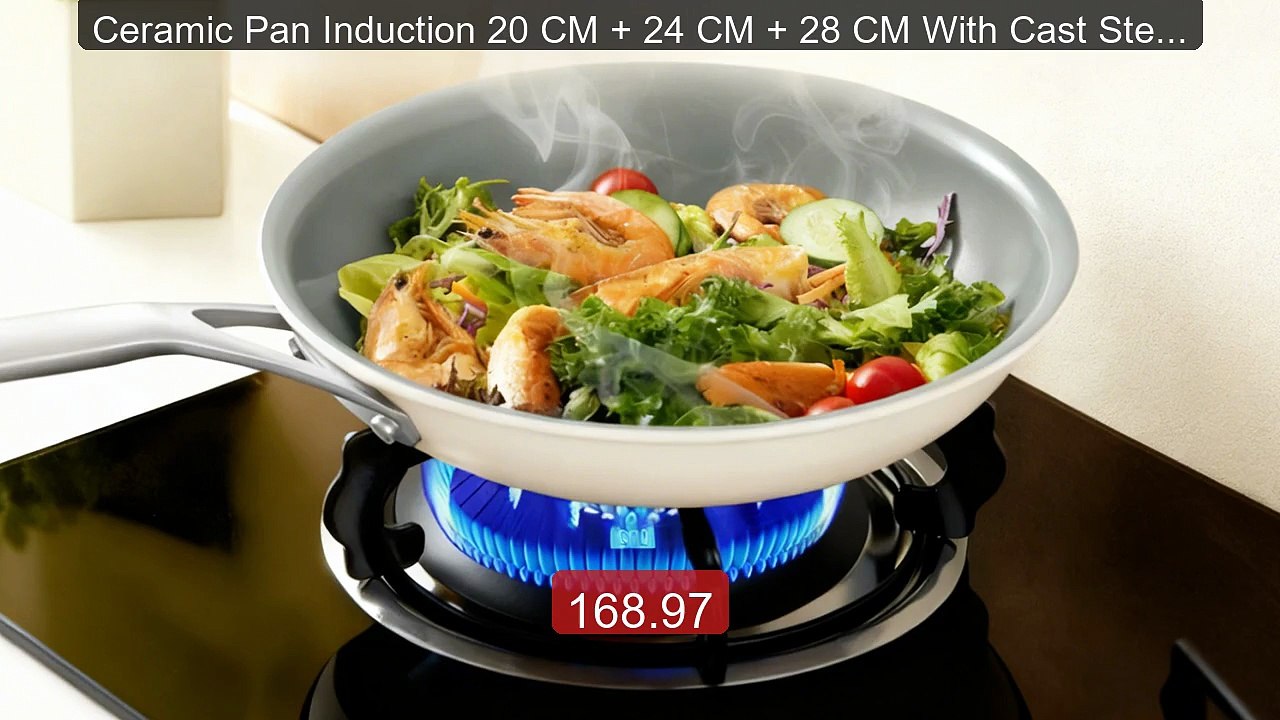Ceramic Pan Induction 20 CM + 24 CM + 28 CM With Cast Steel Handle... -- Best Deal 2026 | Shop Now!