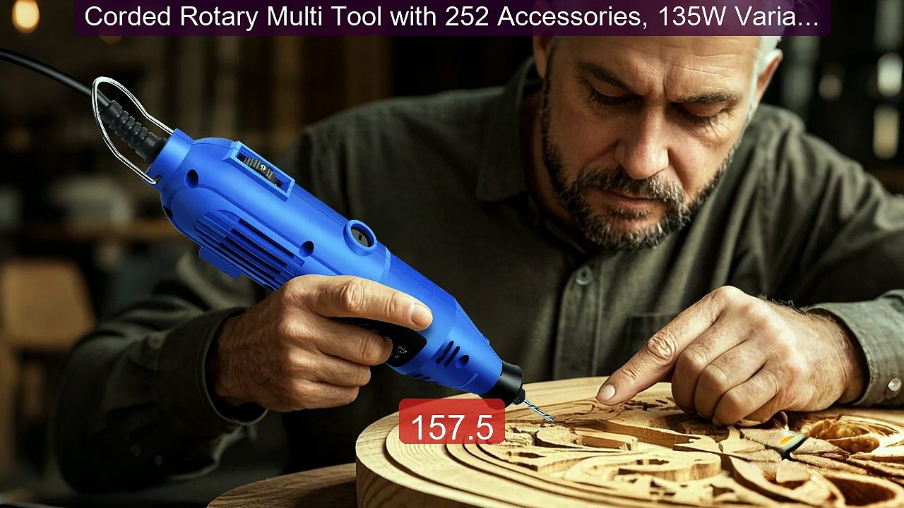 Corded Rotary Multi Tool with 252 Accessories, 135W Variable S... -- Best Buy 2026 | Great Quality!