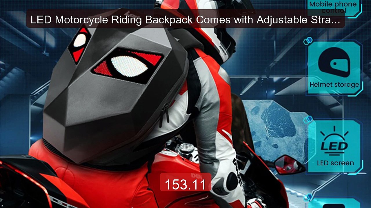 LED Motorcycle Riding Backpack Comes with Adjustable Straps I... -- Amazing Value 2026 | Must Have!