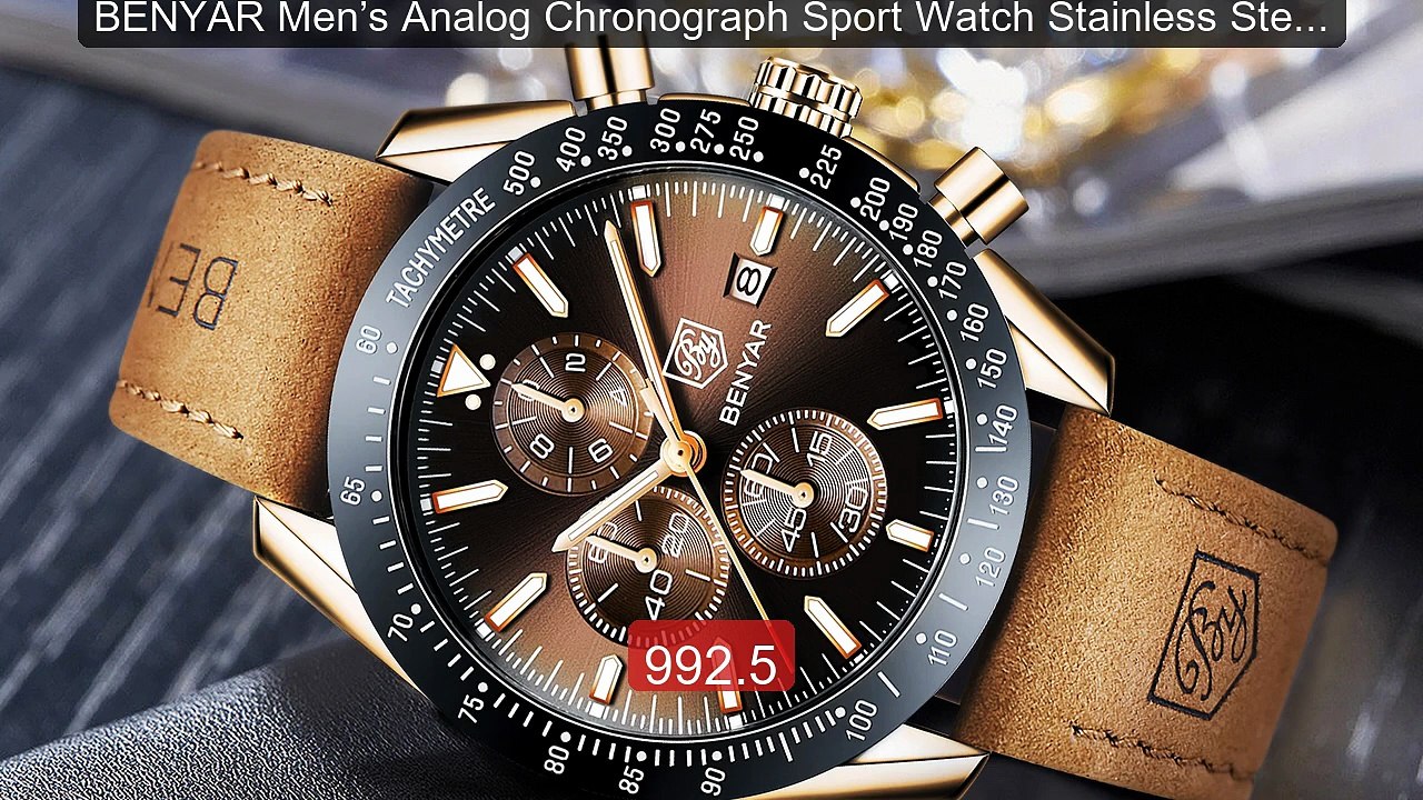 BENYAR Men’s Analog Chronograph Sport Watch Stainless Steel... -- Top Pick 2026 | Unbeatable Price!