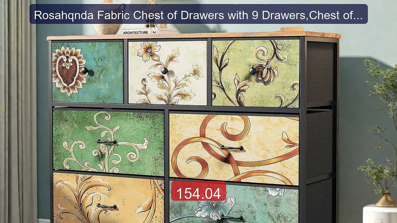 Rosahqnda Fabric Chest of Drawers with 9 Drawers,Chest of Dra... -- Amazing Value 2026 | Must Have!