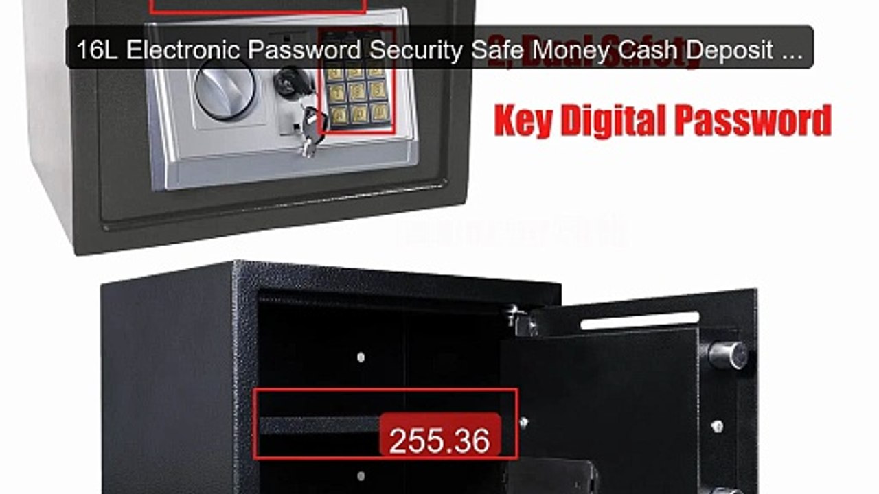 16L Electronic Password Security Safe Money Cash Deposit Box Office... -- Top Rated 2026 | Buy Now!