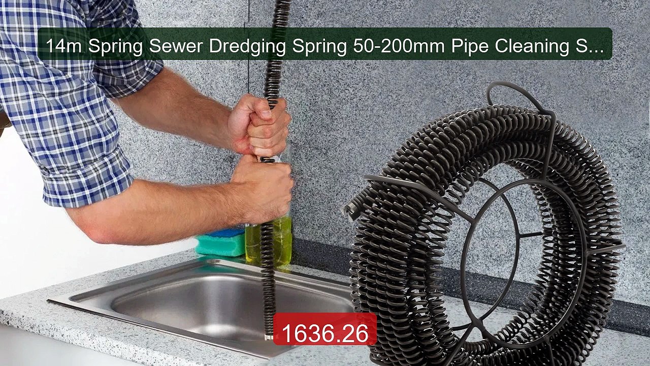 14m Spring Sewer Dredging Spring 50-200mm Pipe Cleaning Spirals Se... -- Best Deal 2026 | Shop Now!