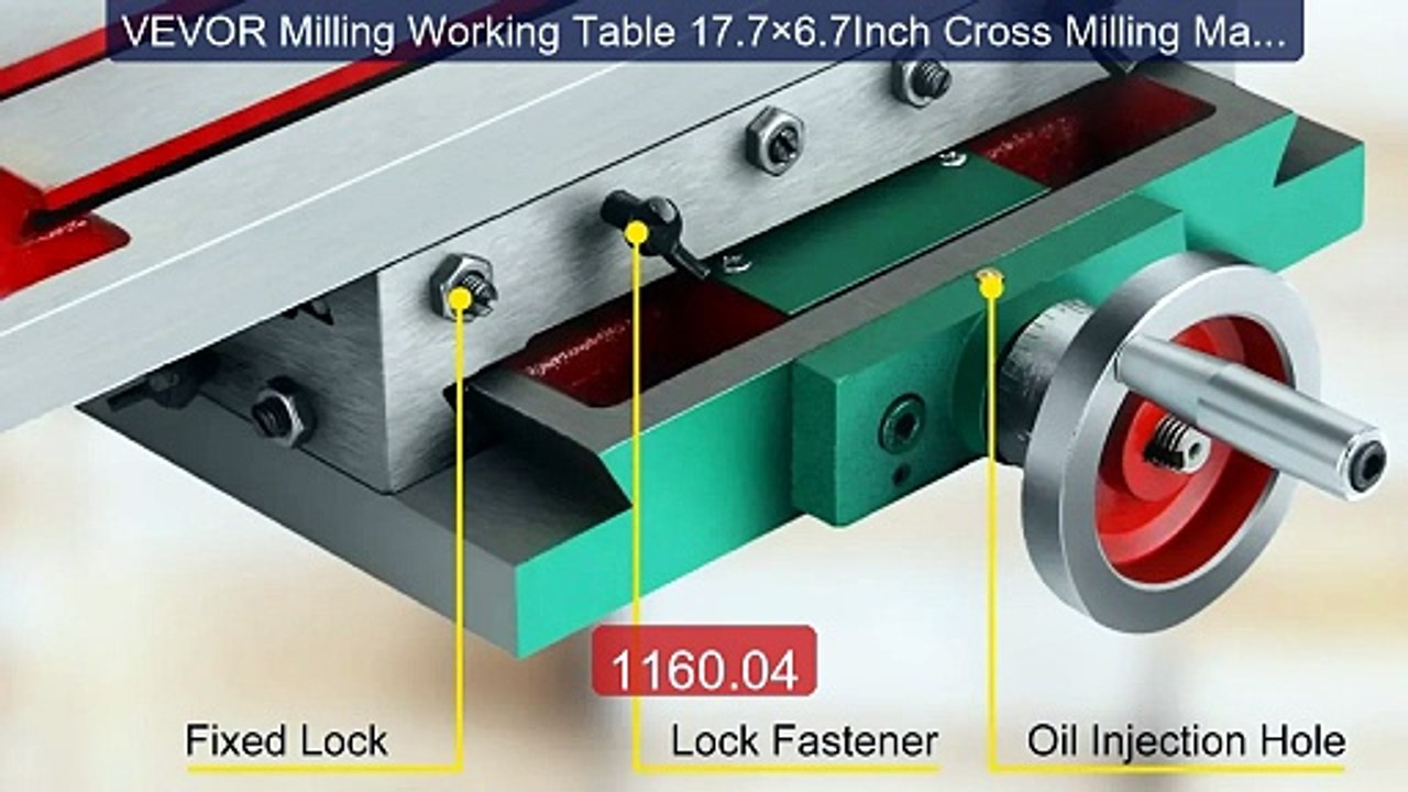 VEVOR Milling Working Table 17.7×6.7Inch Cross...