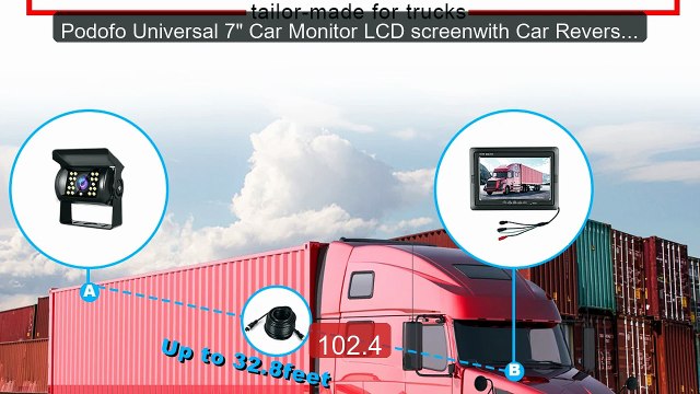 Podofo Universal 7 Car Monitor LCD screenwith Car Reversing C... Best Buy 2026 | Great Quality!