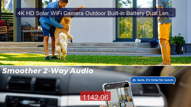 4K HD Solar WiFi Camera Outdoor Built-in Battery Dual Lens 2K ... Hot Deal 2026 | Limited Offer!