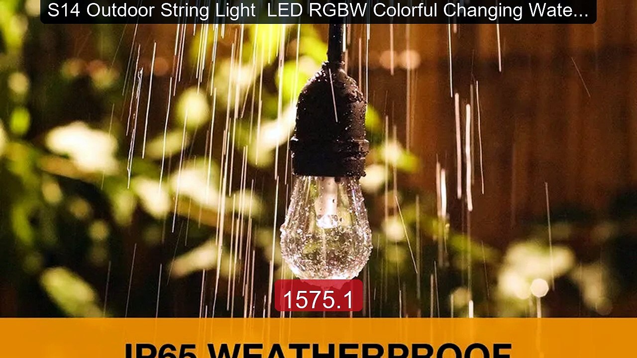 S14 Outdoor String Light  LED RGBW Colorful Changing Waterproof Res... -- Top Rated 2026 | Buy Now!