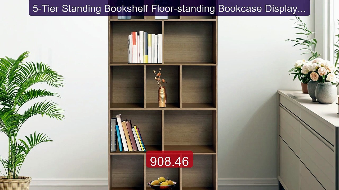 5-Tier Standing Bookshelf Floor-standing Bookcase Display Cabinet B... -- Top Rated 2026 | Buy Now!