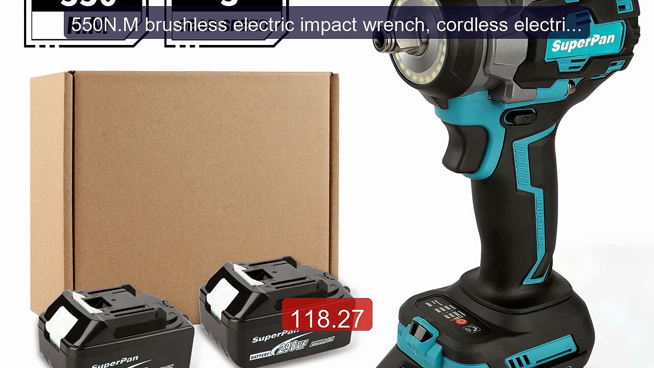 550N.M brushless electric impact wrench, cordless electric wre... -- Hot Deal 2026 | Limited Offer!