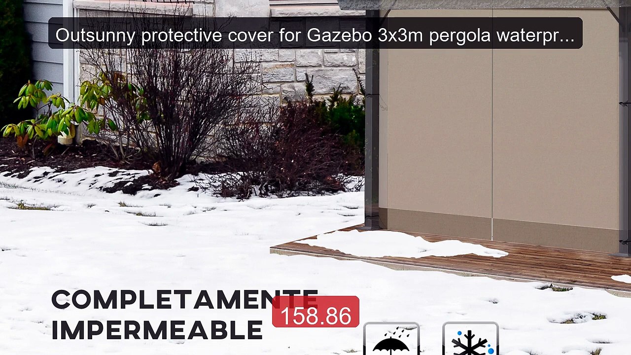 Outsunny protective cover for Gazebo 3x3m pergola waterproof cover -- Top Rated 2026 | Buy Now!