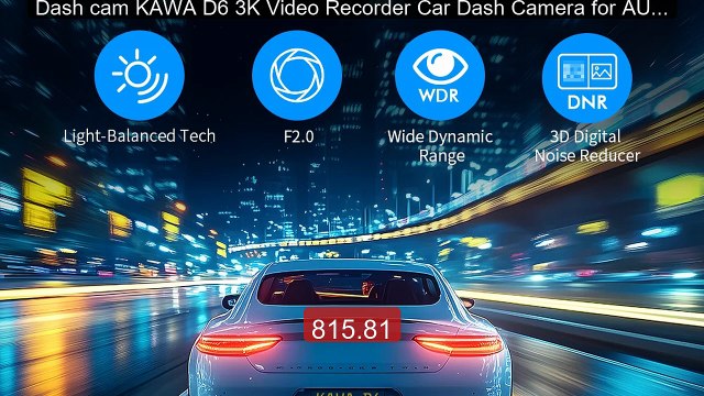 Dash cam KAWA D6 3K Video Recorder Car Dash Camera for AUTO, C... Hot Deal 2026 | Limited Offer!
