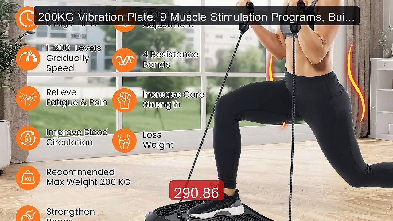 200KG Vibration Plate, 9 Muscle Stimulation Programs, Built-in... -- Best Buy 2026 | Great Quality!