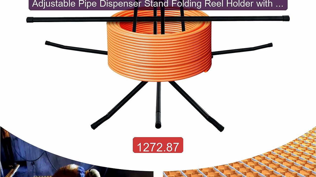 Adjustable Pipe Dispenser Stand Folding Reel Holder with Carrying B... -- Top Rated 2026 | Buy Now!