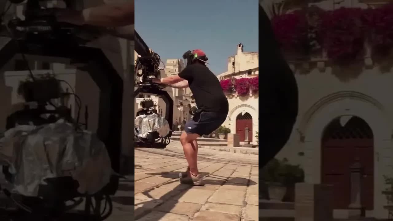 BTS footage of James Bond's Aston Martin DB5 from James Bond No Time to Die shot on IMAX cameras