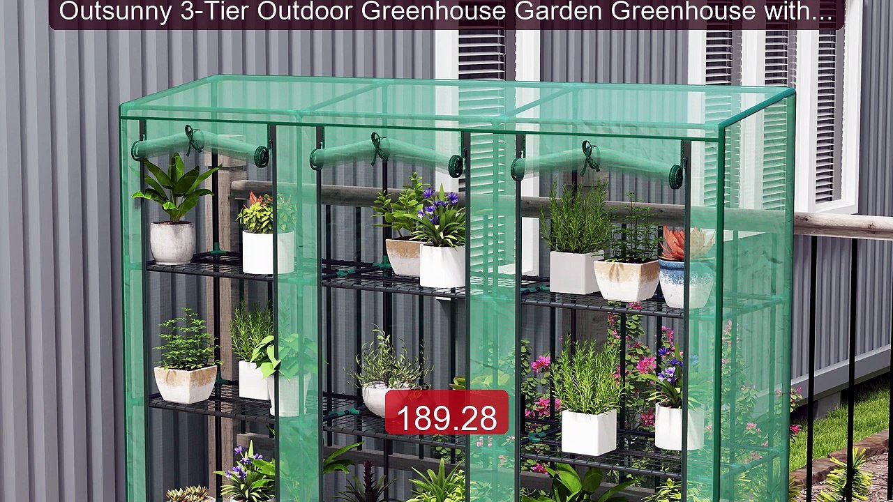 Outsunny 3-Tier Outdoor Greenhouse Garden Greenhouse with 9 S... -- Amazing Value 2026 | Must Have!
