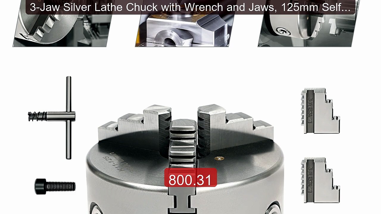 3-Jaw Silver Lathe Chuck with Wrench and Jaws, 125mm Self-Cen... -- Amazing Value 2026 | Must Have!