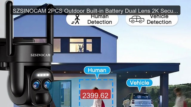 SZSINOCAM 2PCS Outdoor Built-in Battery Dual Lens 2K Security ... Hot Deal 2026 | Limited Offer!
