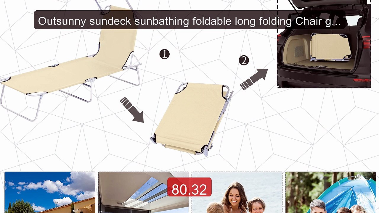 Outsunny sundeck sunbathing foldable long folding Chair great... -- Amazing Value 2026 | Must Have!