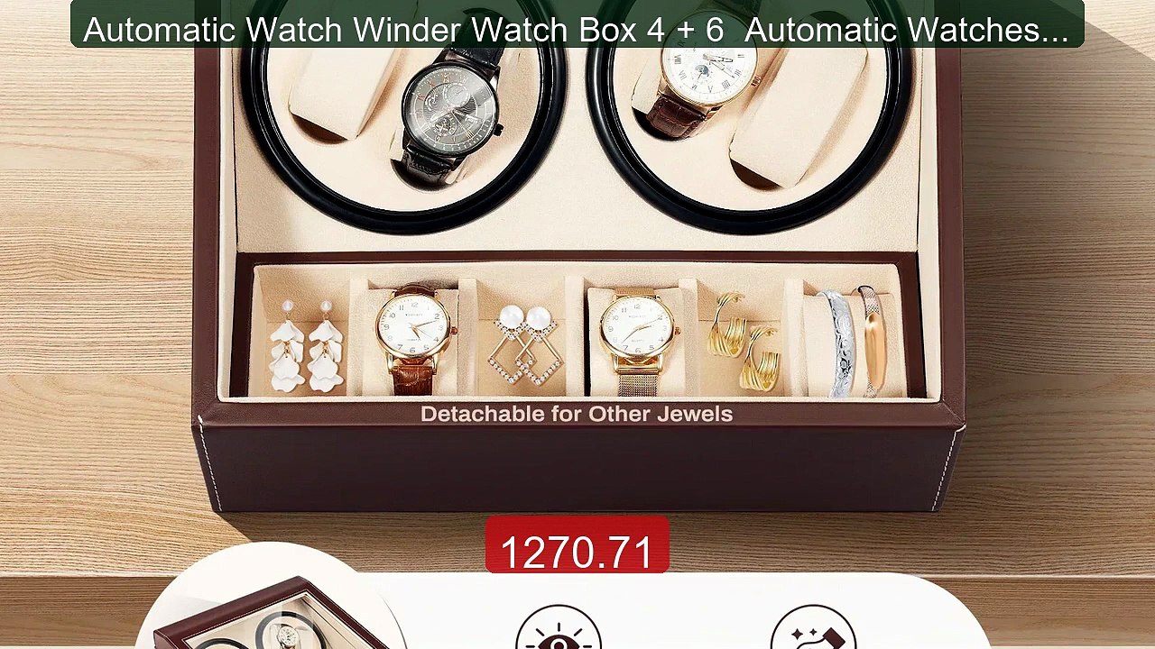 Automatic Watch Winder Watch Box 4 + 6  Automatic Watches W... -- Top Pick 2026 | Unbeatable Price!