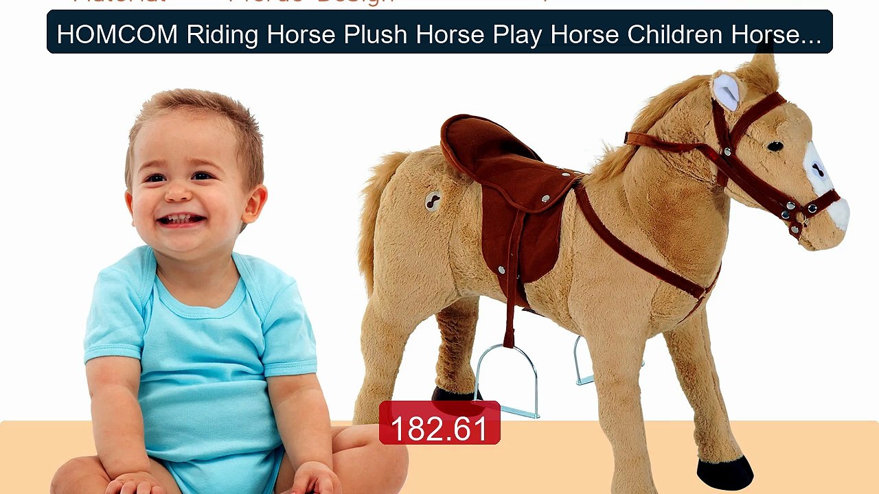 HOMCOM Riding Horse Plush Horse Play Horse Chil...