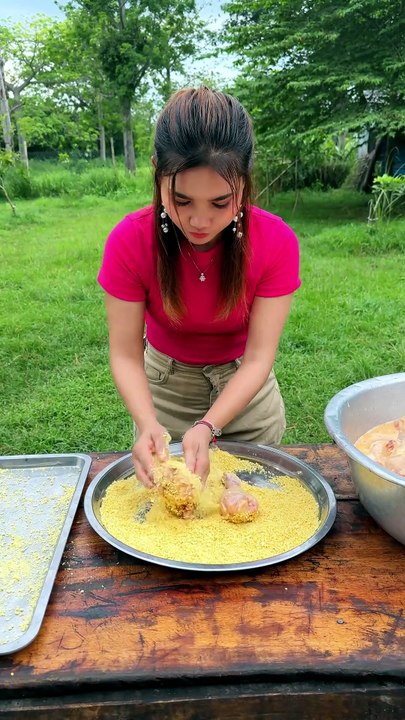 Cooking deep fried chicken crispy recipe