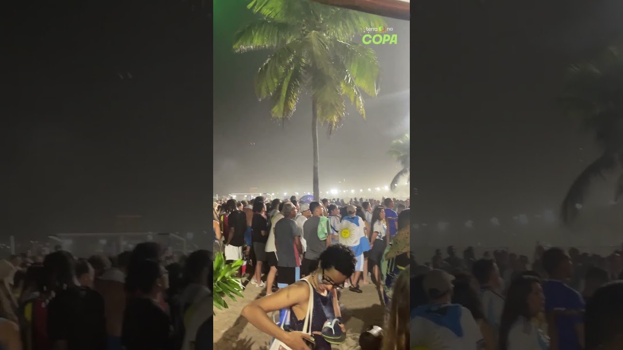 Mãos no rosto, cabeças baixas e silêncio: a reação dos argentinos em Copacabana com o gol da Espanha
