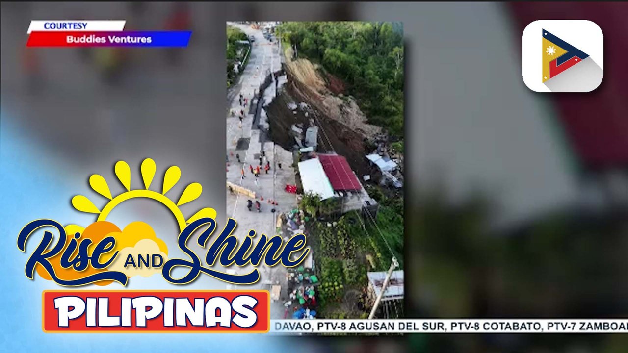 Bahagi ng Davao-Bukidnon Road, gumuho matapos ang malakas na ulan