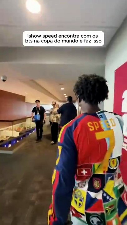 ishow speed encontra os bts na copa do mundo