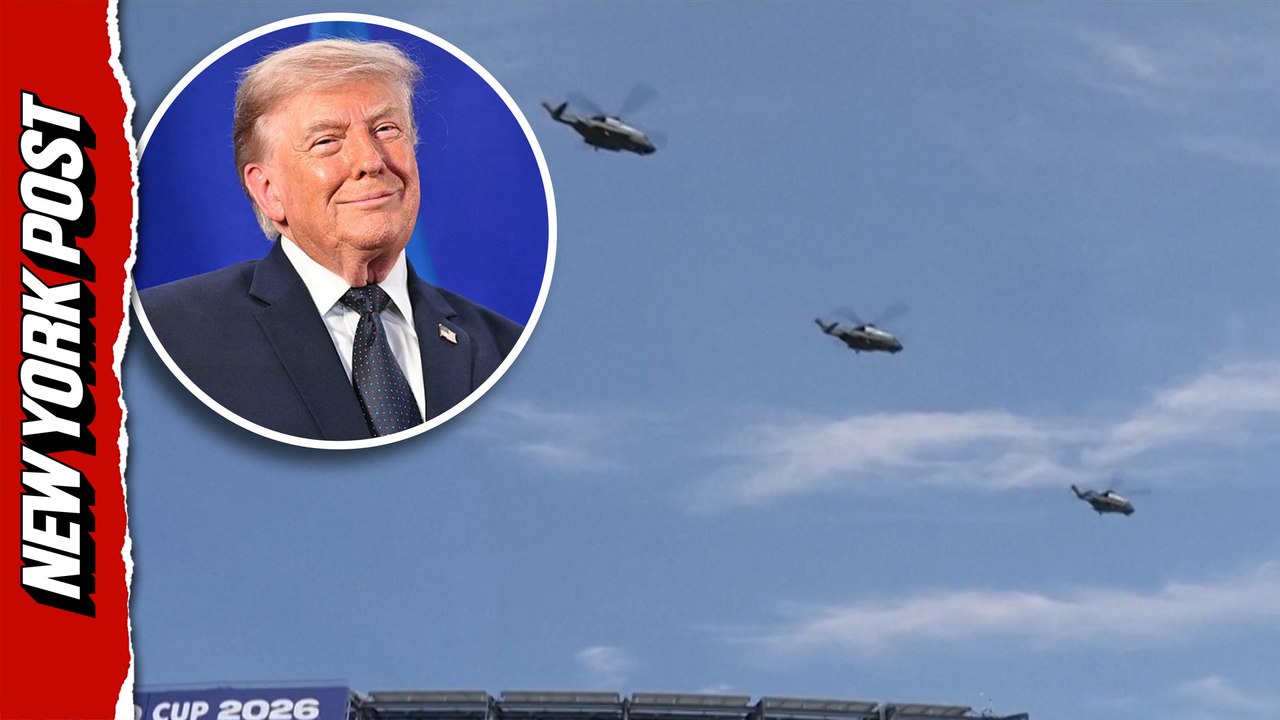 Trump's aerial arrival steals spotlight before  FIFA world cup final