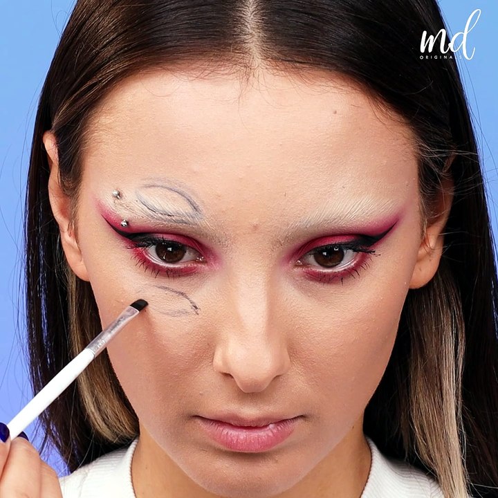Six eyes makeup because apparently two eyes aren't enough👁️😂