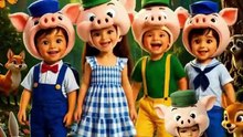 Sementinhas - A História dos Três Porquinhos e o Lobo Mau Completa Conto Infantil para Crianças