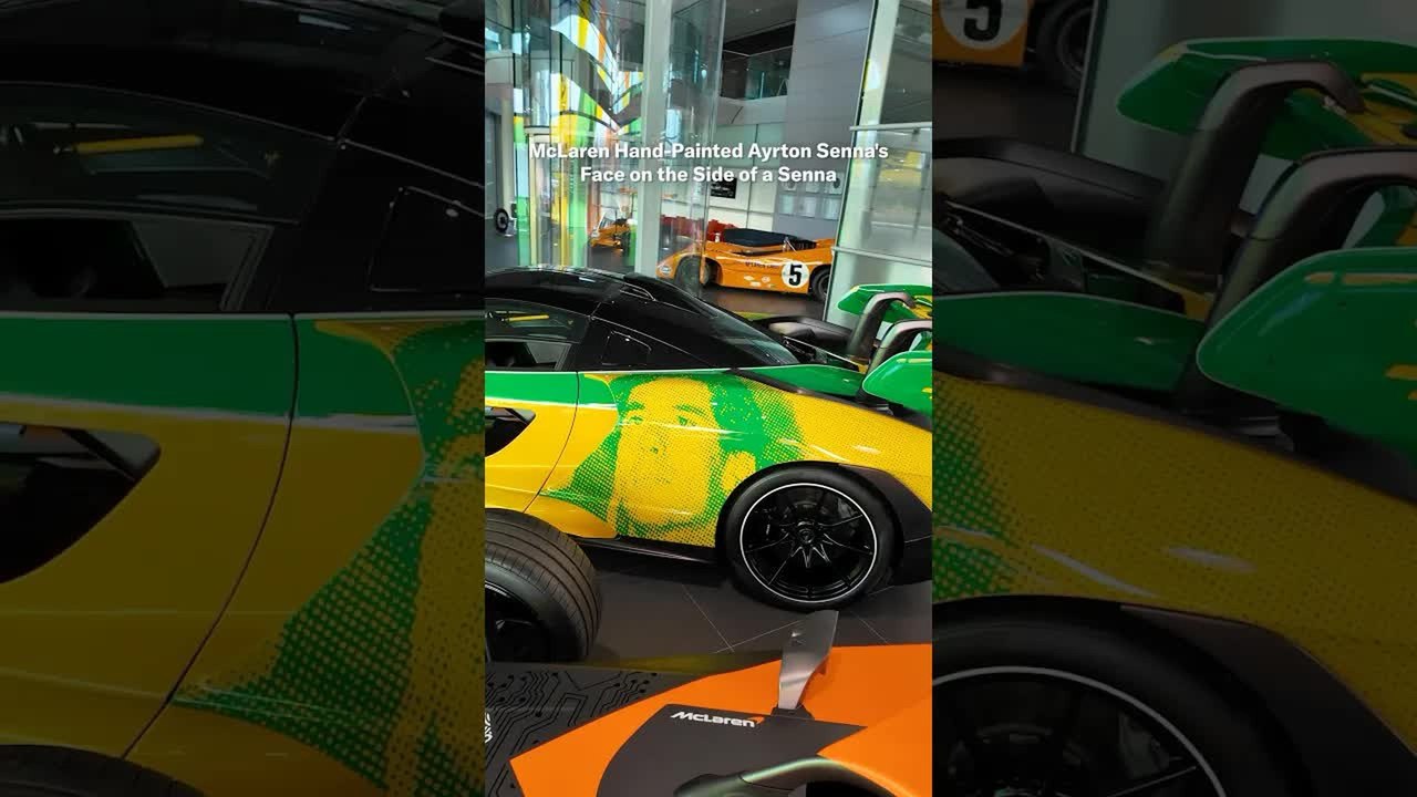 The God, Senna himself, on the side of a Senna… What more could you want? #senna #mclaren #supercar