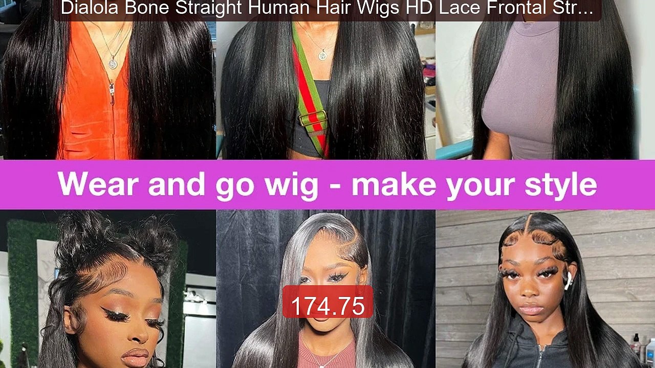 Dialola Bone Straight Human Hair Wigs HD Lace Frontal Strai... -- Top Pick 2026 | Unbeatable Price!