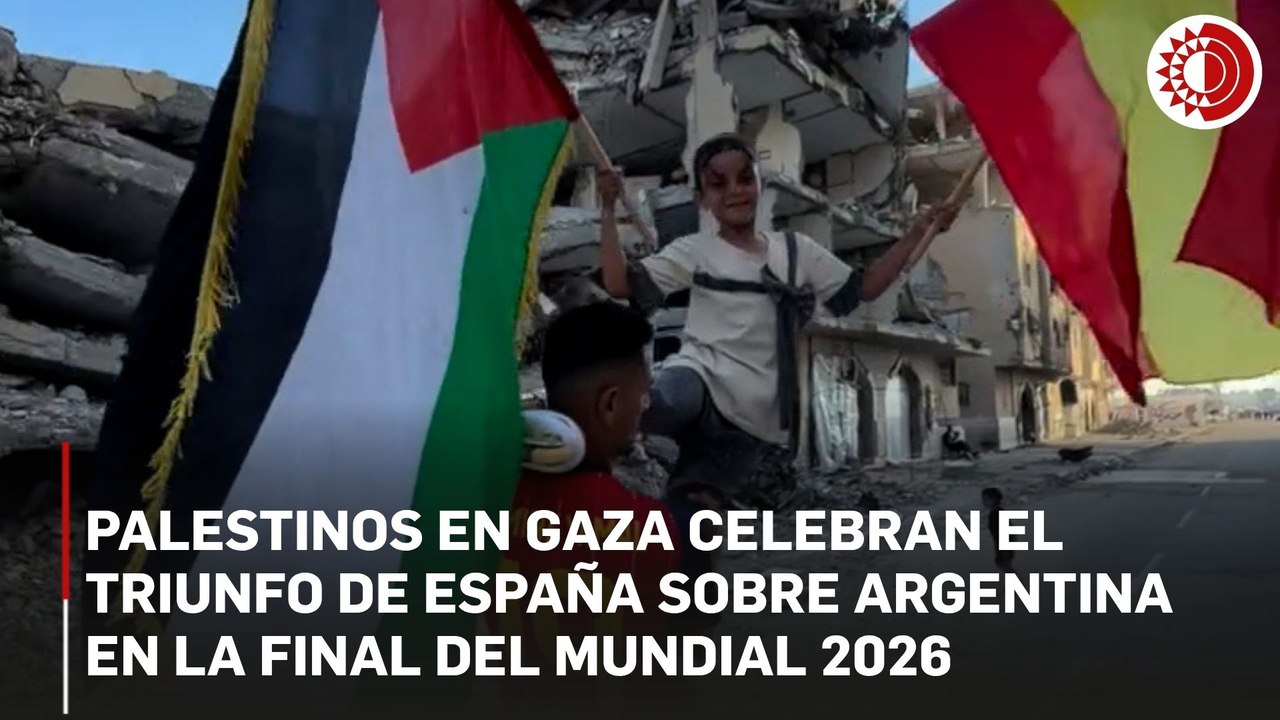 Palestinos en Gaza celebran el triunfo de España en la final del Mundial 2026