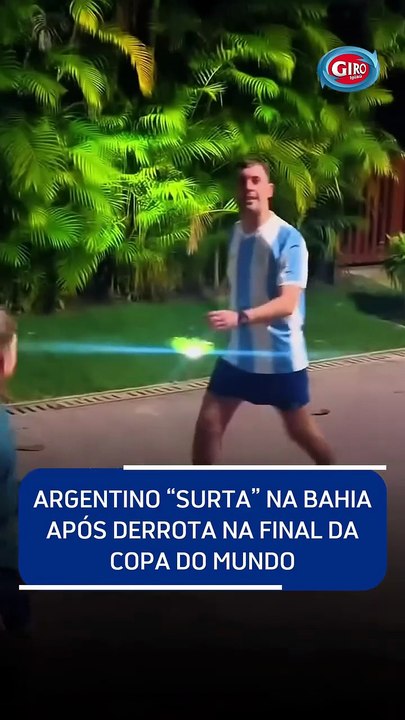 Argentino 'surta' na Bahia após derrota do time na final da Copa do Mundo 2026 para a Espanha