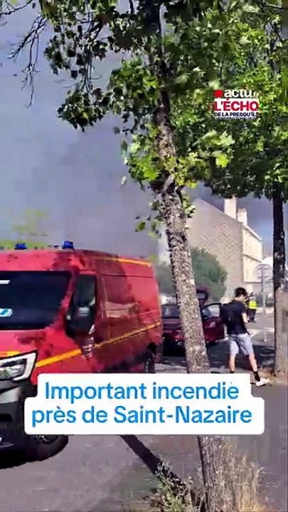 Important incendie à Saint-Nazaire